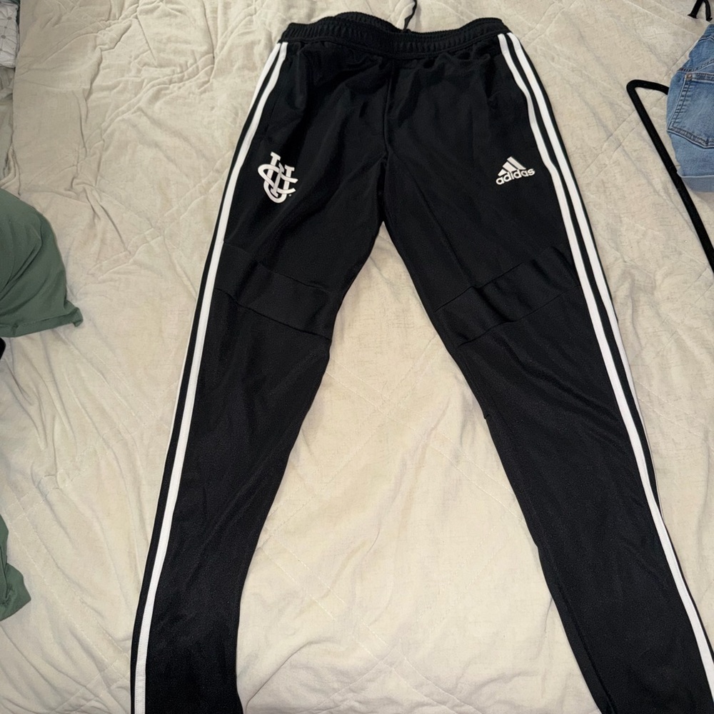 Adidas UCI COLAB Adult Black Joggers with White Accents